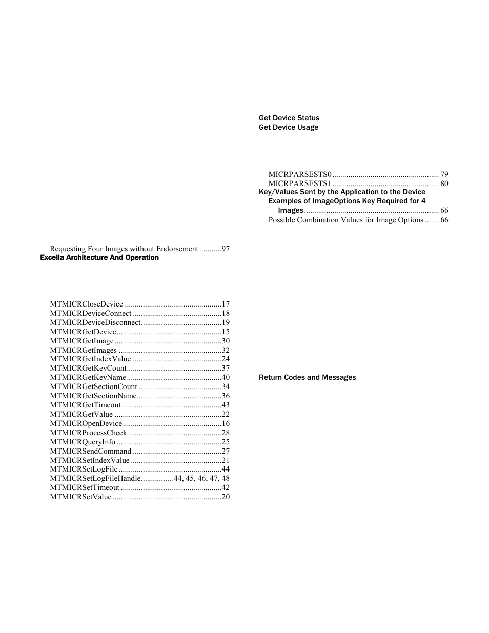 Index | MagTek Excella STX99875340 User Manual | Page 137 / 137