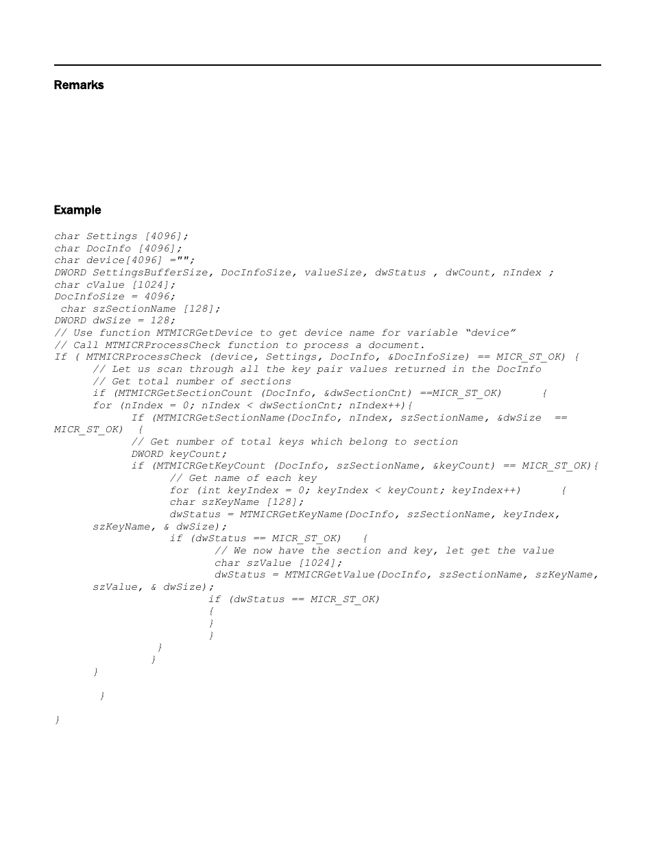 Remarks, Example | MagTek Excella STX99875340 User Manual | Page 51 / 137