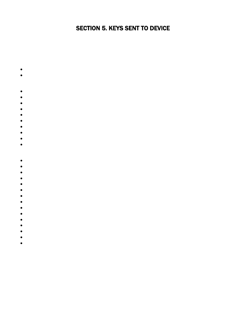 Section 5. keys sent to device, Keys sent to device | MagTek Excella STX99875340 User Manual | Page 61 / 137