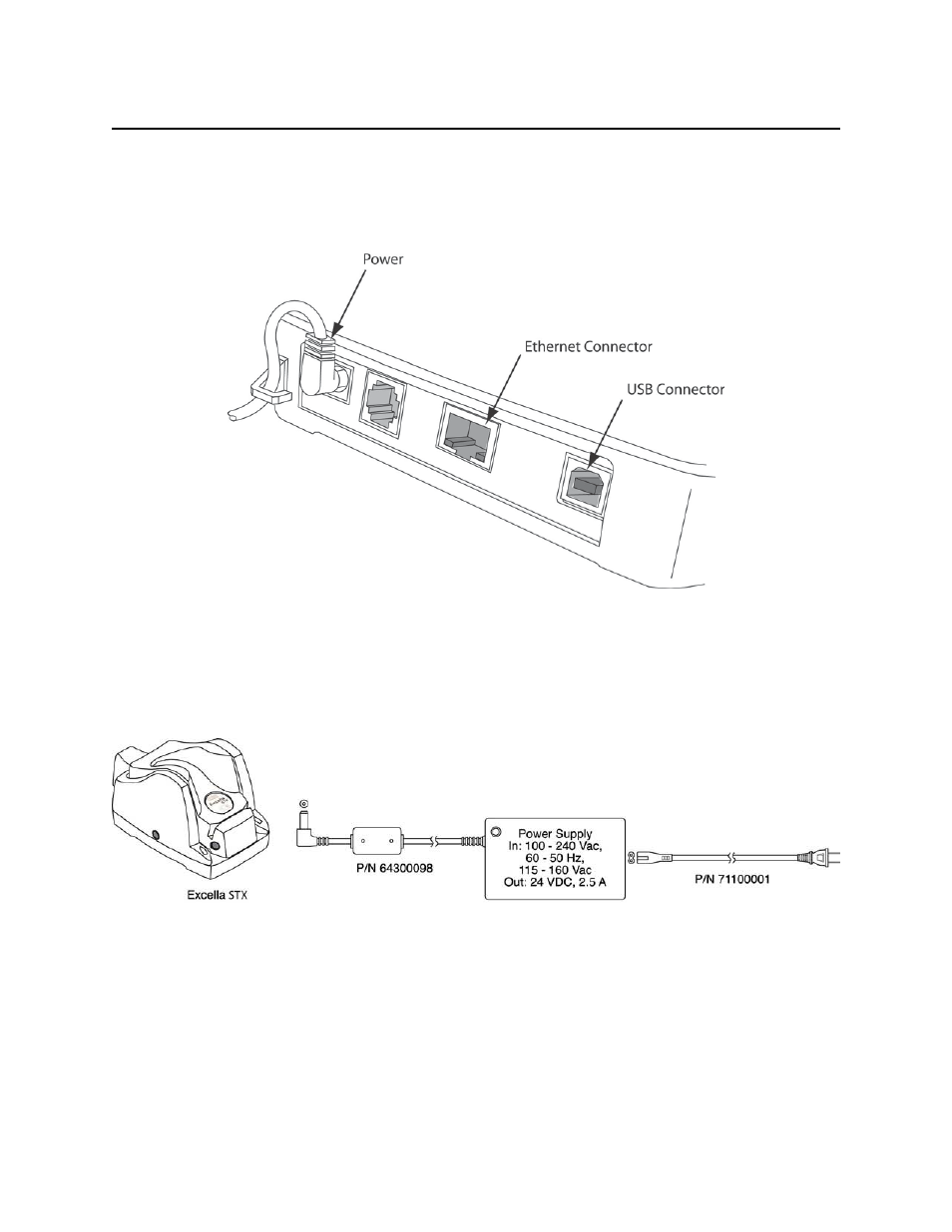 Cable connections, Cabling | MagTek Excella STX99875342 User Manual | Page 18 / 47