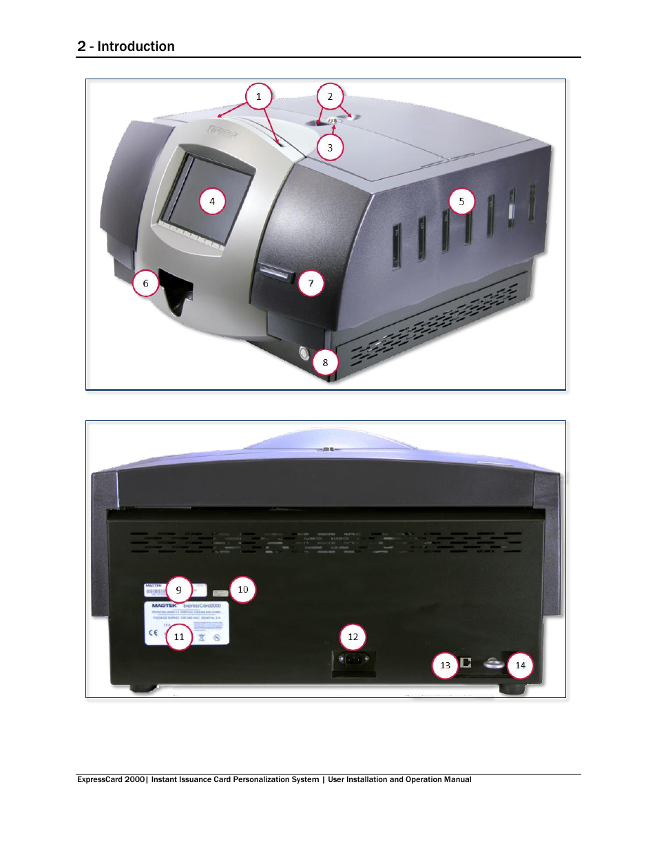 2 - introduction | MagTek EC2000 99875600 User Manual | Page 10 / 83