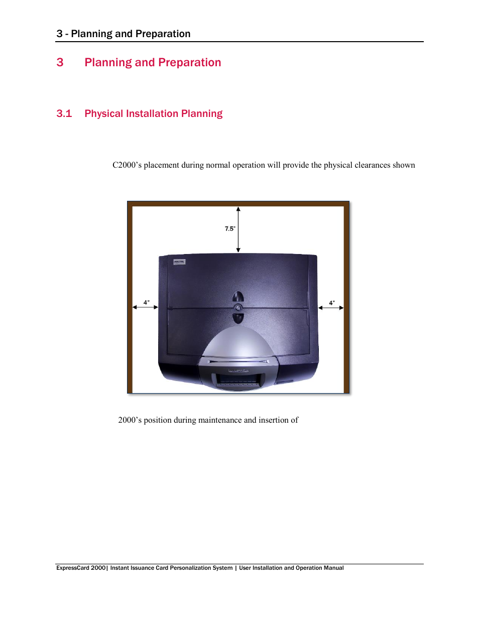 3 planning and preparation, 1 physical installation planning, Planning and preparation | Physical installation planning, 3planning and preparation | MagTek EC2000 99875600 User Manual | Page 12 / 83