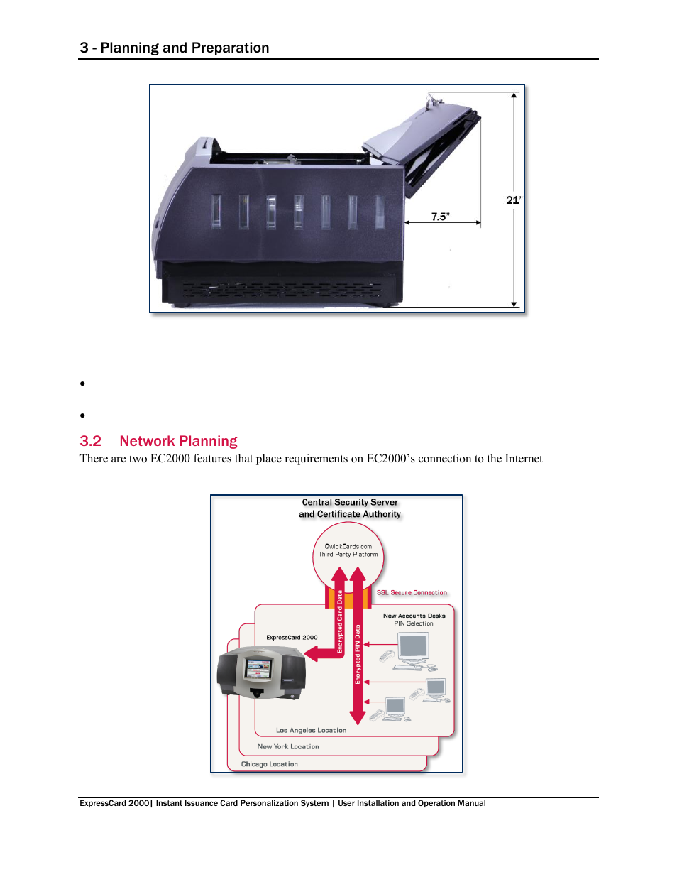 2 network planning, Network planning, N figure 3-2 | 3 - planning and preparation | MagTek EC2000 99875600 User Manual | Page 13 / 83