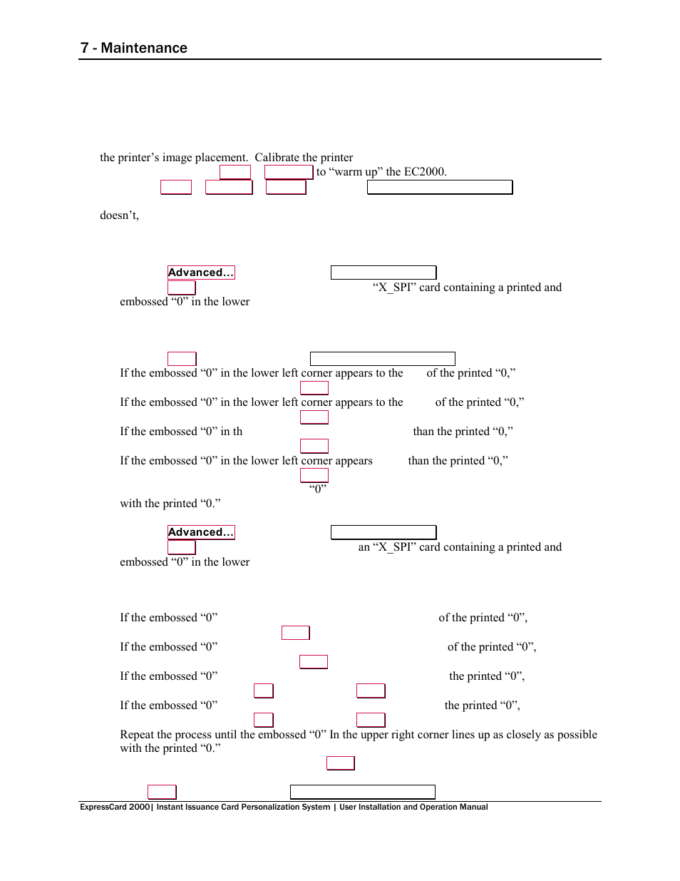 7 - maintenance | MagTek EC2000 99875600 User Manual | Page 61 / 83