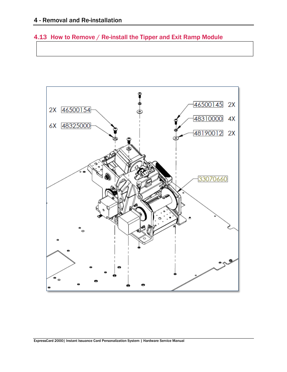 4 - removal and re-installation | MagTek EC2000 99875607 User Manual | Page 106 / 180