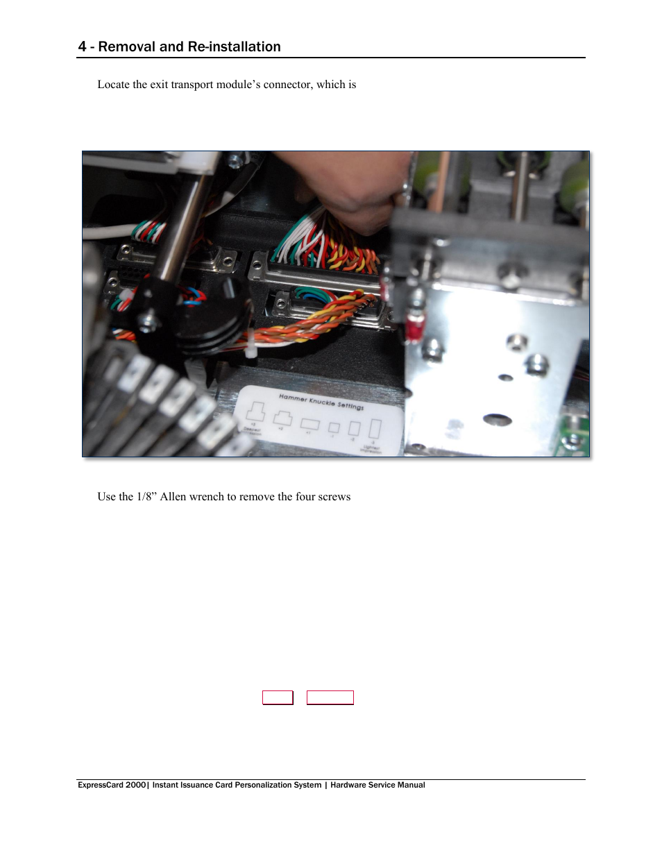 4 - removal and re-installation | MagTek EC2000 99875607 User Manual | Page 112 / 180