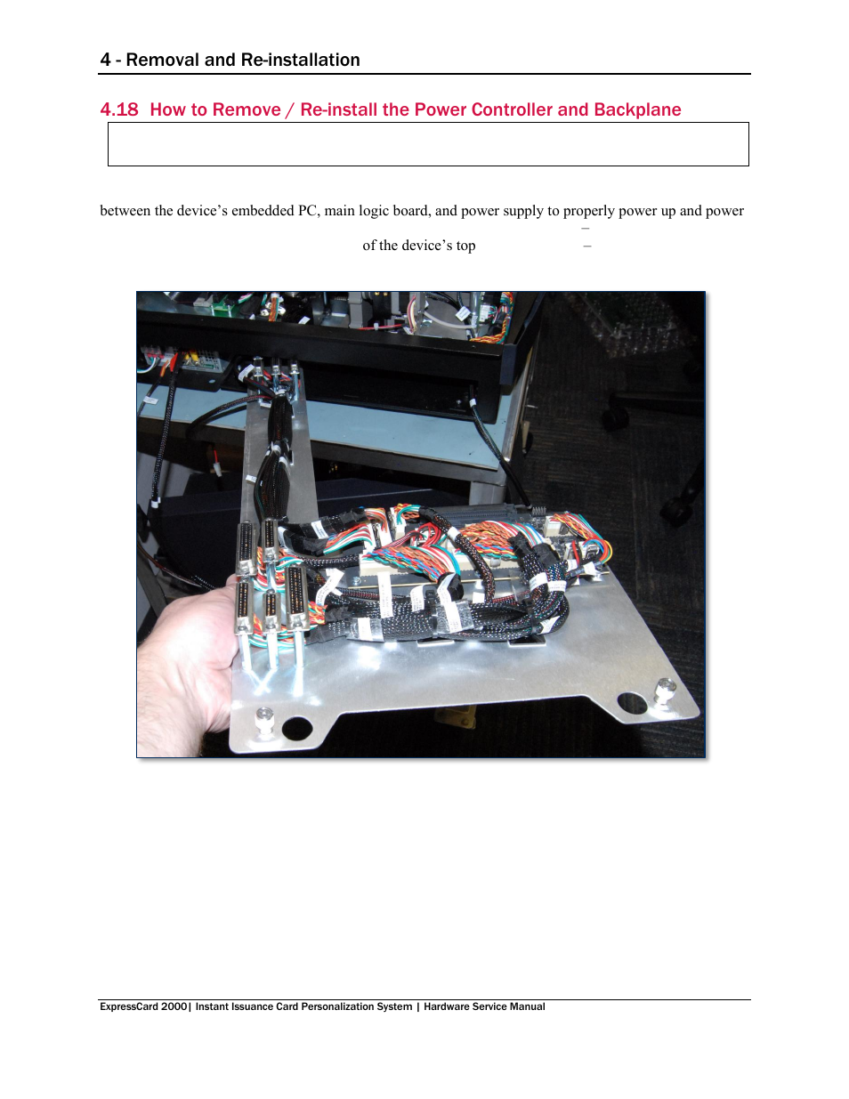 4 - removal and re-installation | MagTek EC2000 99875607 User Manual | Page 125 / 180
