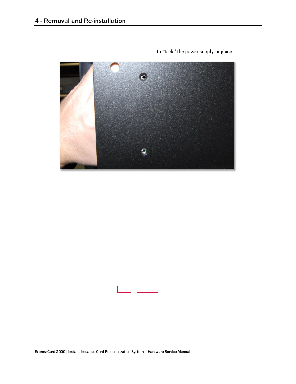 4 - removal and re-installation | MagTek EC2000 99875607 User Manual | Page 135 / 180