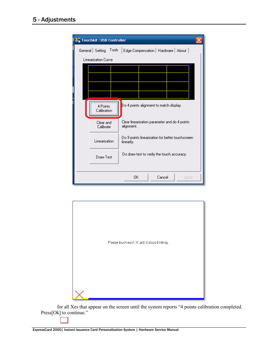 5 - adjustments | MagTek EC2000 99875607 User Manual | Page 142 / 180