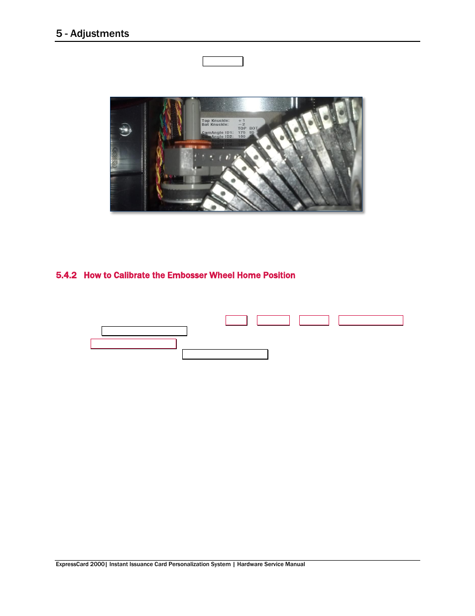 5 - adjustments | MagTek EC2000 99875607 User Manual | Page 149 / 180