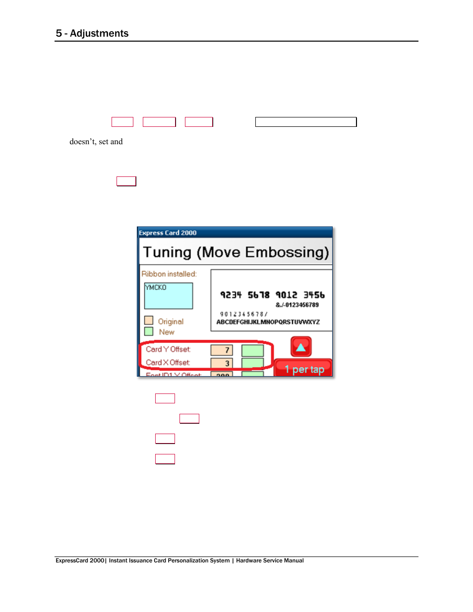 5 - adjustments | MagTek EC2000 99875607 User Manual | Page 159 / 180