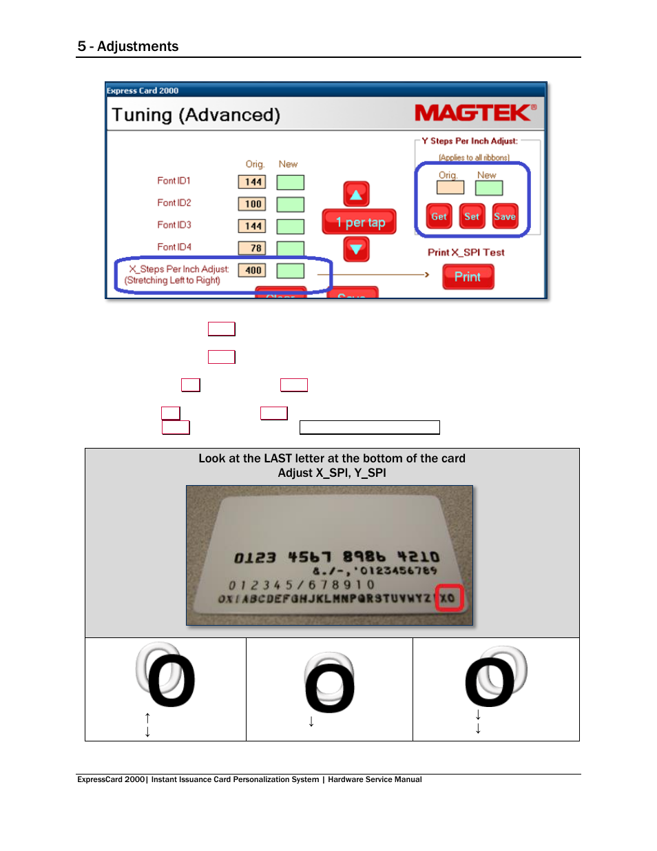 5 - adjustments | MagTek EC2000 99875607 User Manual | Page 161 / 180