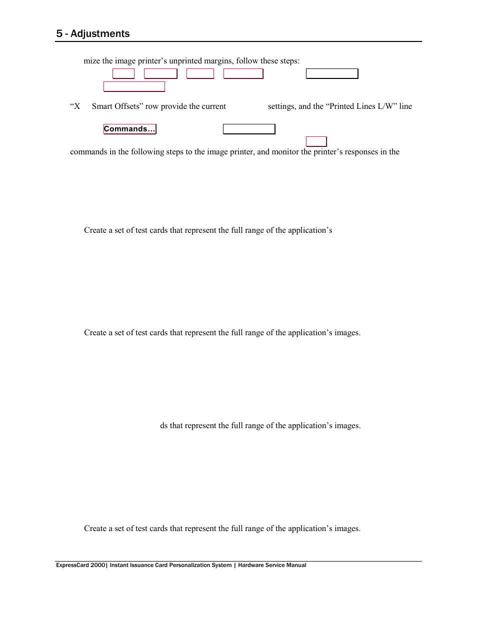 5 - adjustments | MagTek EC2000 99875607 User Manual | Page 173 / 180