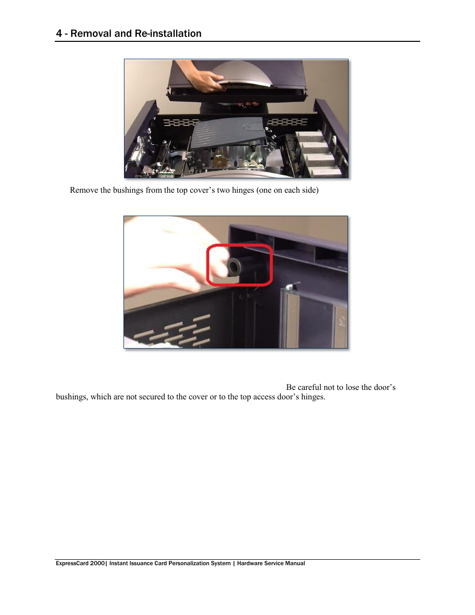 4 - removal and re-installation | MagTek EC2000 99875607 User Manual | Page 47 / 180