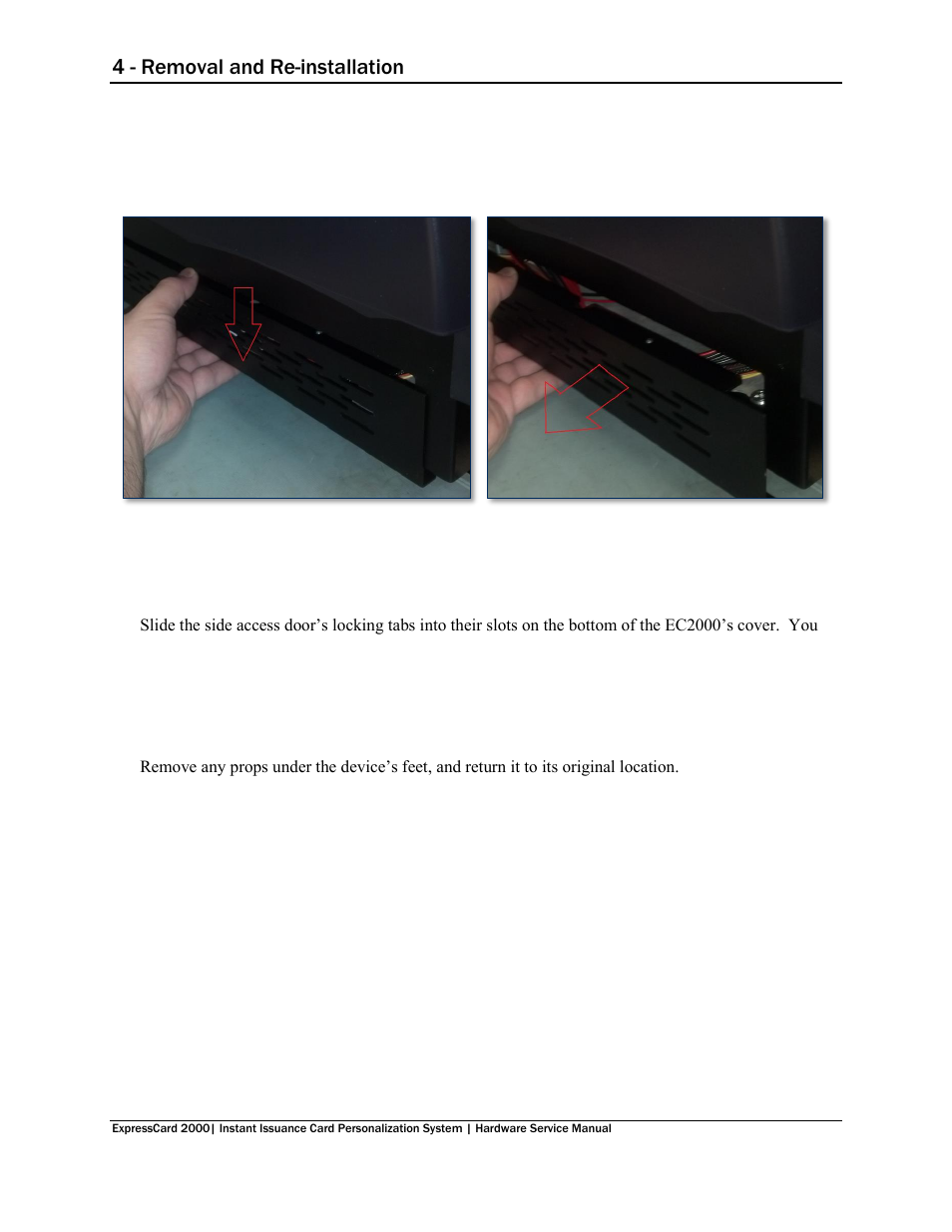 4 - removal and re-installation | MagTek EC2000 99875607 User Manual | Page 49 / 180