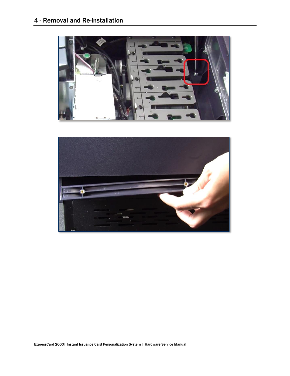 4 - removal and re-installation | MagTek EC2000 99875607 User Manual | Page 56 / 180