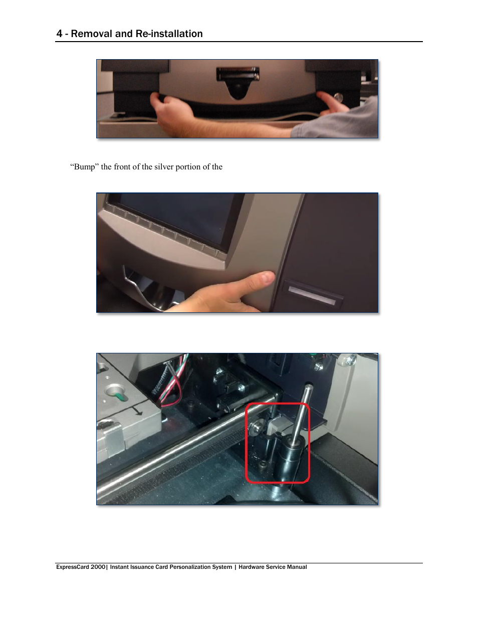 Figure 4-27 ), 4 - removal and re-installation | MagTek EC2000 99875607 User Manual | Page 60 / 180