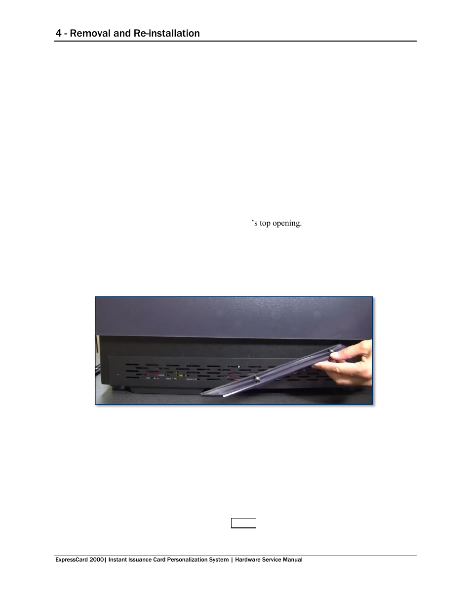 4 - removal and re-installation | MagTek EC2000 99875607 User Manual | Page 61 / 180