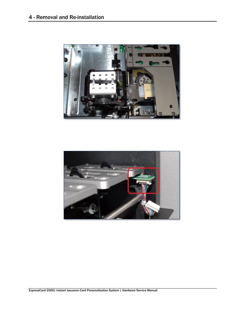 E figure 4-31, 4 - removal and re-installation | MagTek EC2000 99875607 User Manual | Page 64 / 180