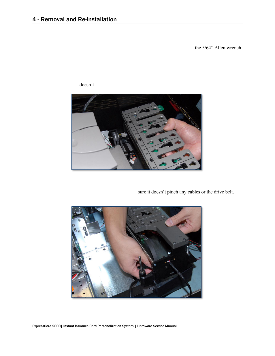 4 - removal and re-installation | MagTek EC2000 99875607 User Manual | Page 68 / 180