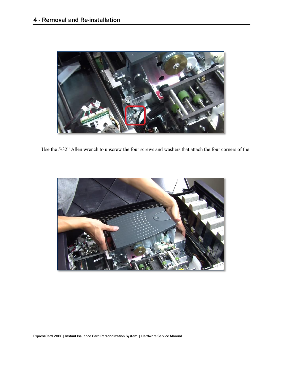 4 - removal and re-installation | MagTek EC2000 99875607 User Manual | Page 79 / 180