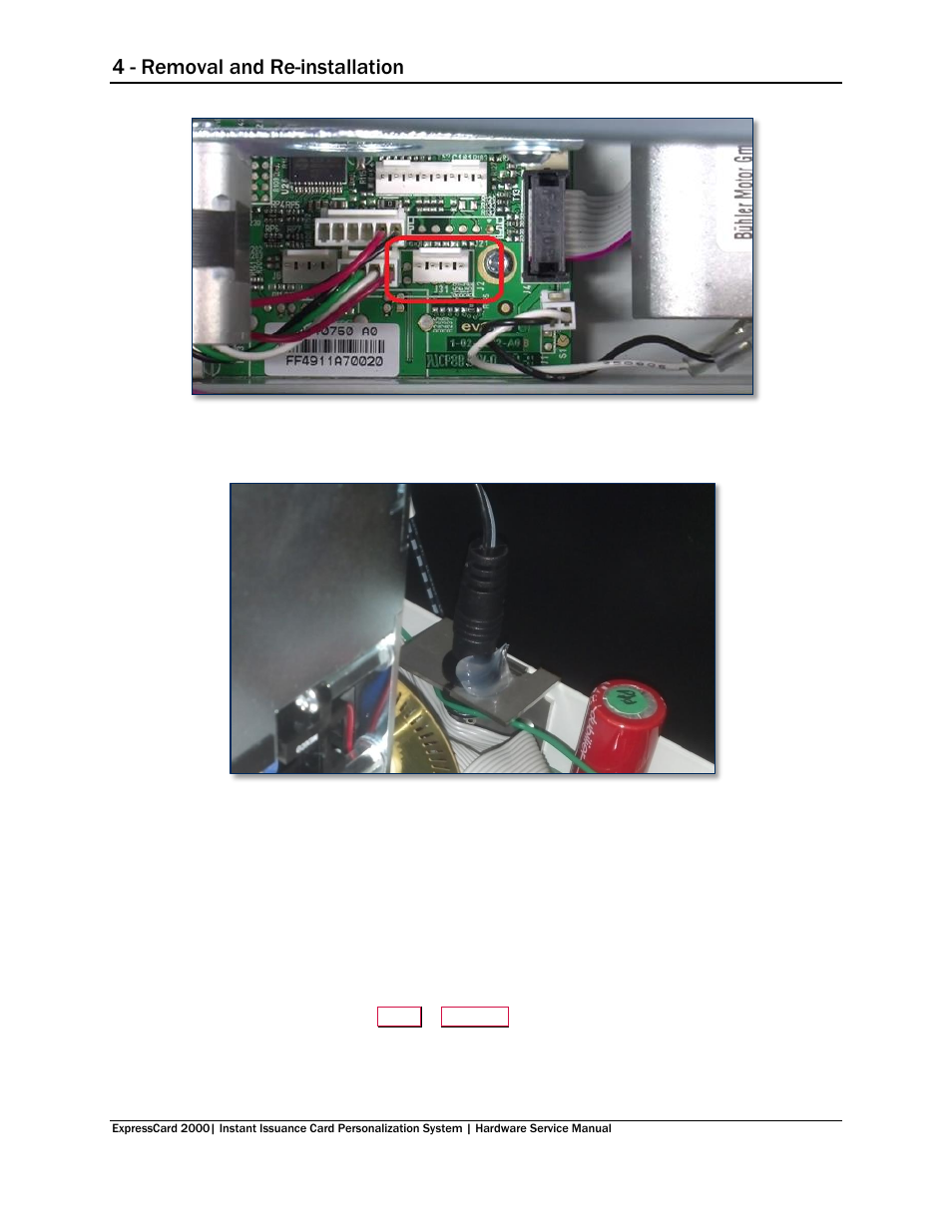 And figure 4-56 ), 4 - removal and re-installation | MagTek EC2000 99875607 User Manual | Page 81 / 180