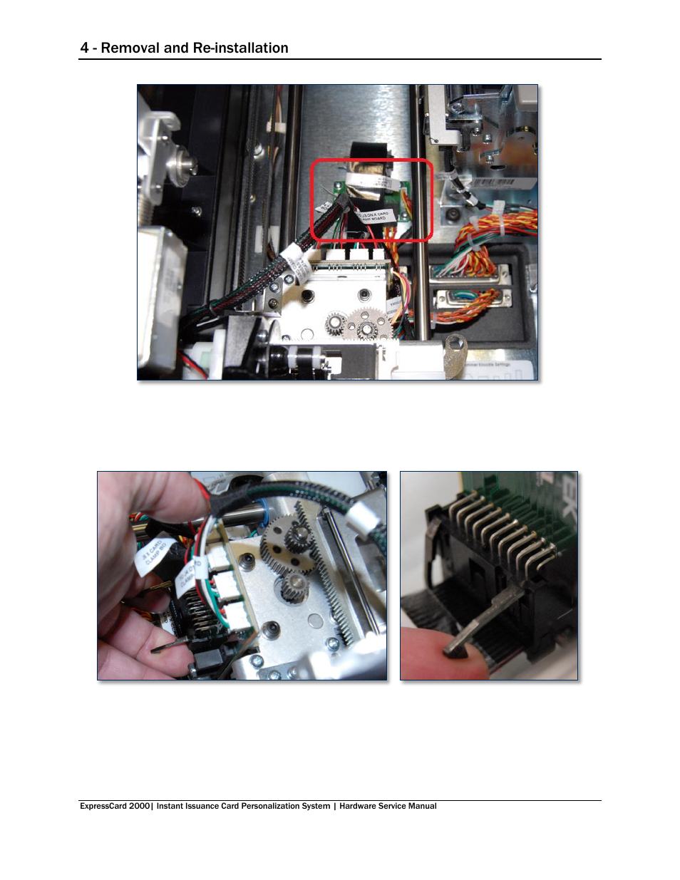 E figure 4-59, 4 - removal and re-installation | MagTek EC2000 99875607 User Manual | Page 83 / 180