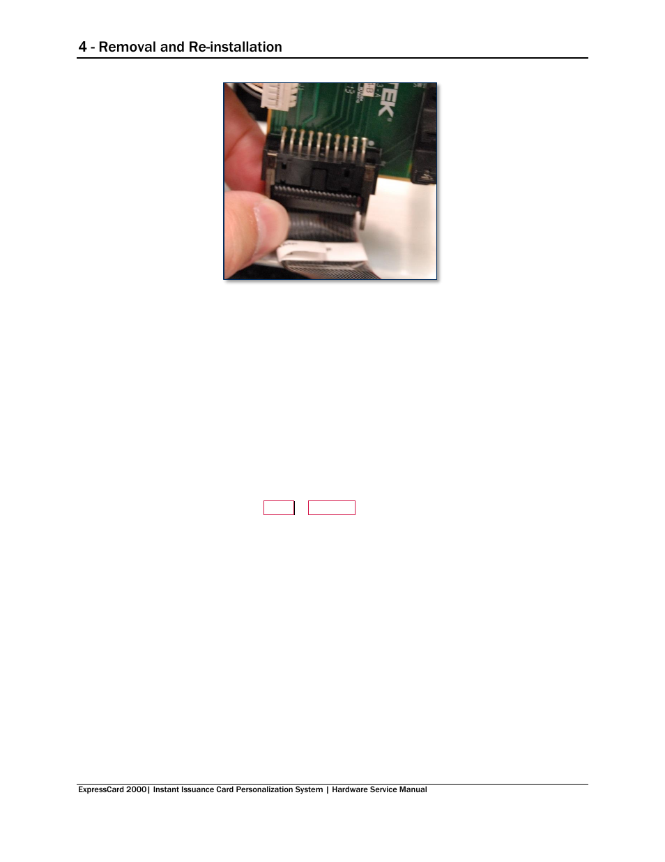 4 - removal and re-installation | MagTek EC2000 99875607 User Manual | Page 87 / 180