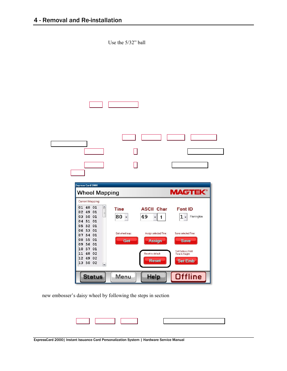 4 - removal and re-installation | MagTek EC2000 99875607 User Manual | Page 99 / 180