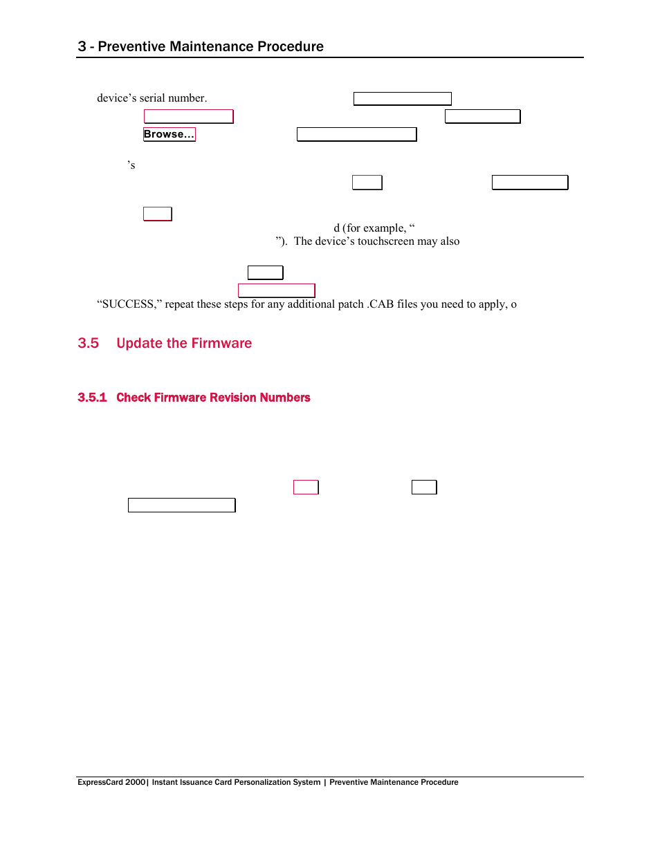 5 update the firmware, 1 check firmware revision numbers, Update the firmware | 3 - preventive maintenance procedure | MagTek EC2000 99875651 User Manual | Page 10 / 18