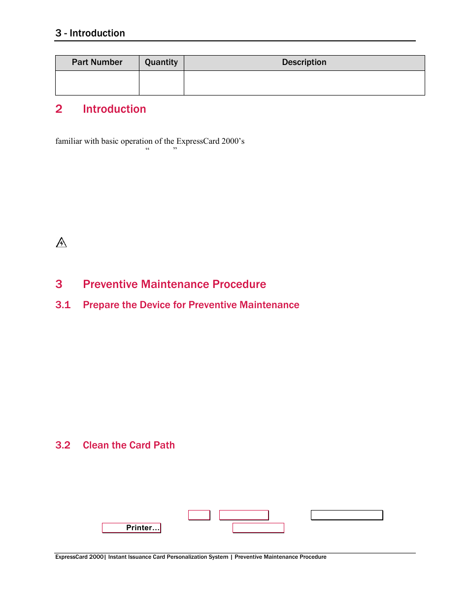 2 introduction, 3 preventive maintenance procedure, 1 prepare the device for preventive maintenance | 2 clean the card path, Introduction, Preventive maintenance procedure, Prepare the device for preventive maintenance, Clean the card path, 2introduction, 3preventive maintenance procedure | MagTek EC2000 99875651 User Manual | Page 6 / 18