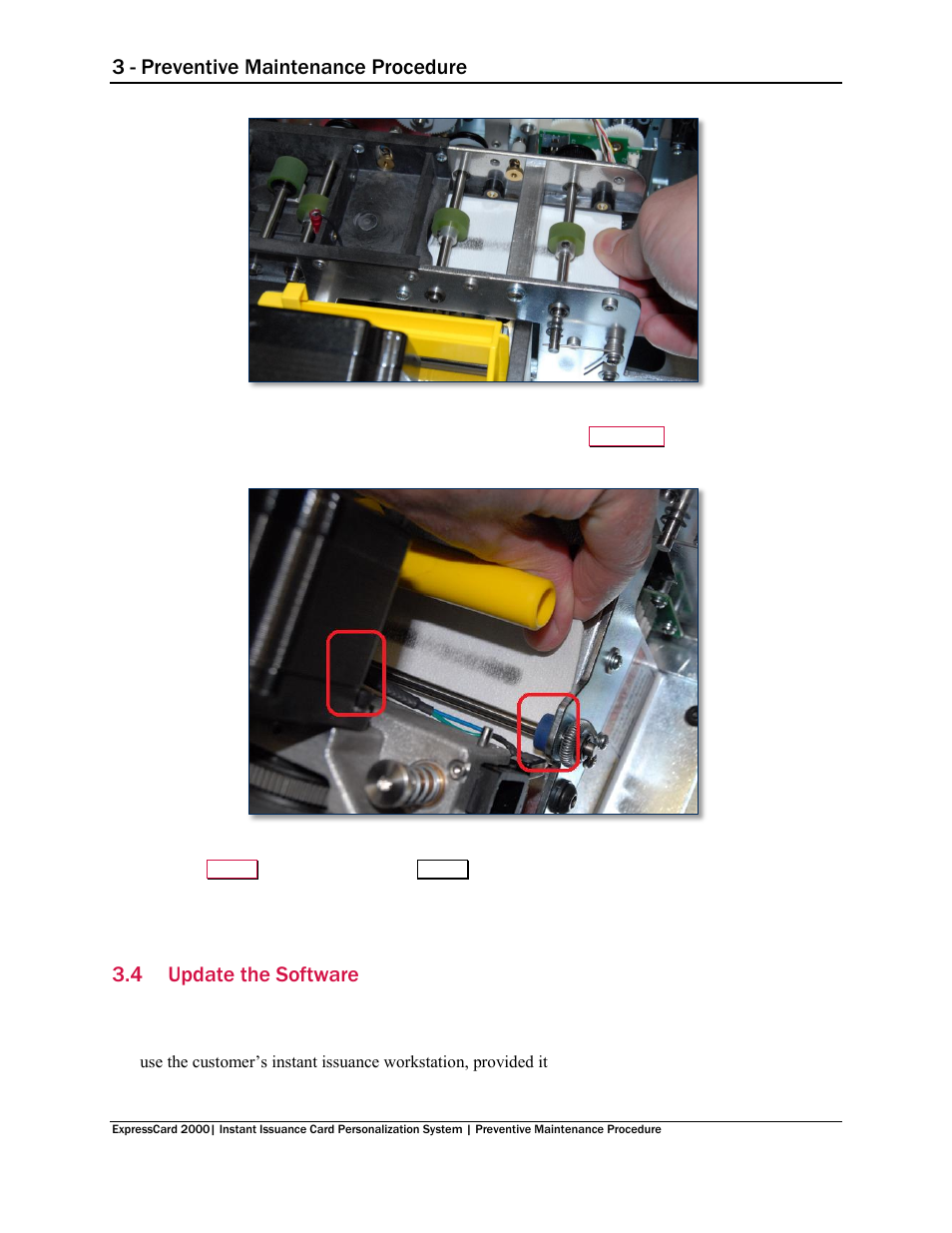 4 update the software, Update the software, 3 - preventive maintenance procedure | MagTek EC2000 99875651 User Manual | Page 9 / 18