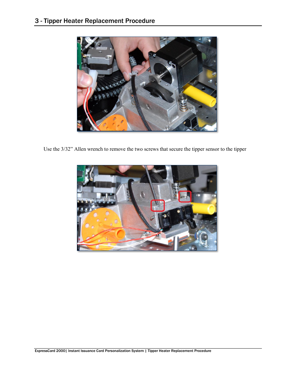 3 - tipper heater replacement procedure | MagTek EC2000 99875692 User Manual | Page 9 / 12