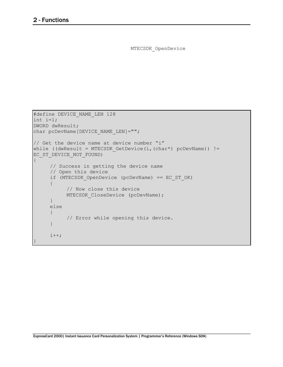 2 - functions | MagTek EC2000 99875713 User Manual | Page 21 / 21