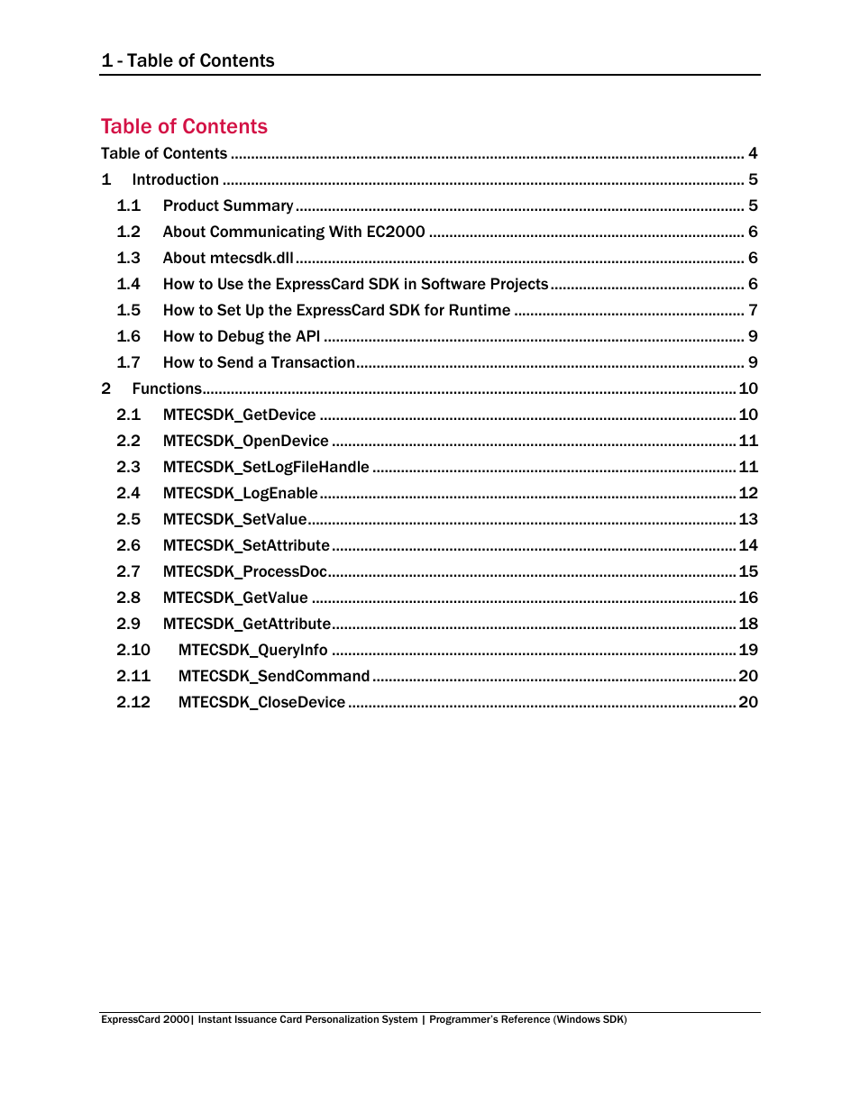 MagTek EC2000 99875713 User Manual | Page 4 / 21