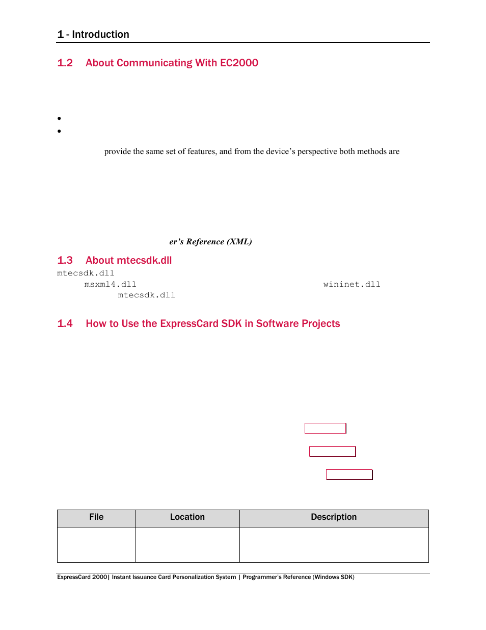 2 about communicating with ec2000, 3 about mtecsdk.dll, About communicating with ec2000 | About mtecsdk.dll, 1 - introduction | MagTek EC2000 99875713 User Manual | Page 6 / 21