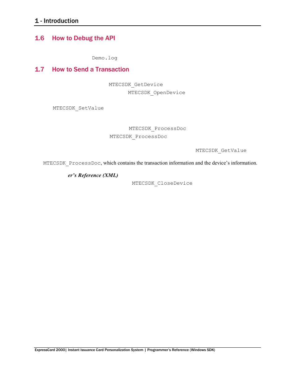 6 how to debug the api, 7 how to send a transaction, How to debug the api | How to send a transaction, 1 - introduction | MagTek EC2000 99875713 User Manual | Page 9 / 21