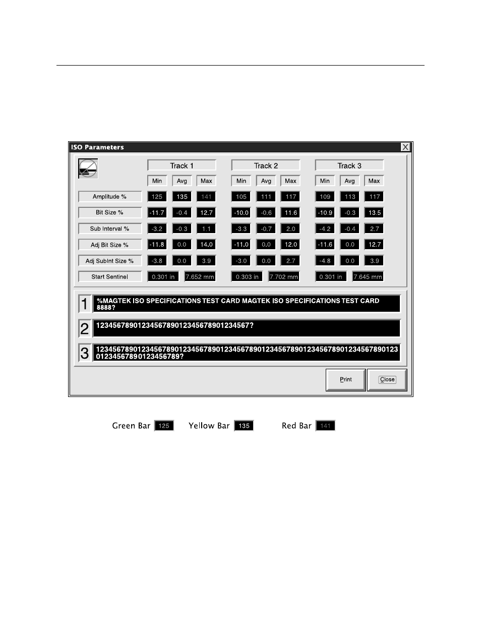 Figure 4-2. numerical parameters | MagTek InSpec 9000 User Manual | Page 42 / 90