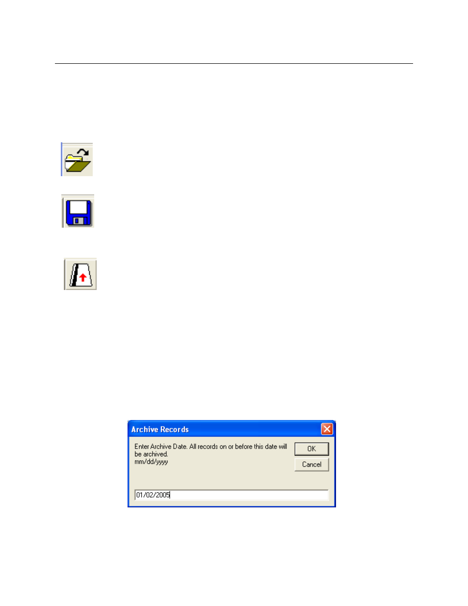 File, Figure 3-2. archive screen | MagTek InSpec 9000-2005 User Manual | Page 22 / 86