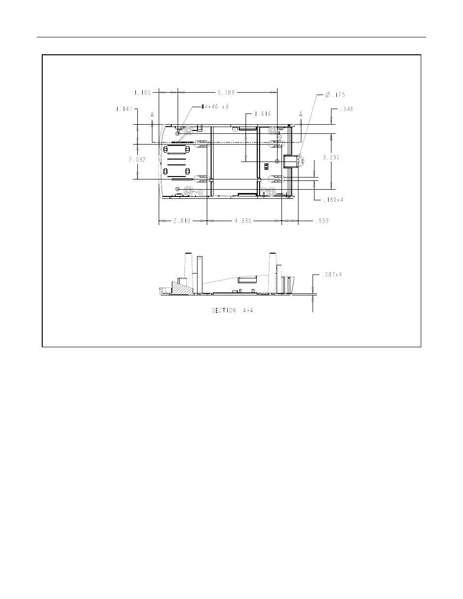 Figure a-1. mounting dimensions 1 | MagTek INTELLISTRIPE 380 USB/RS-232 User Manual | Page 28 / 31
