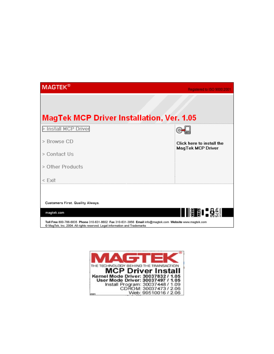 Section 3. installation, Installing the mcp driver | MagTek MAGTEK User Manual | Page 11 / 80