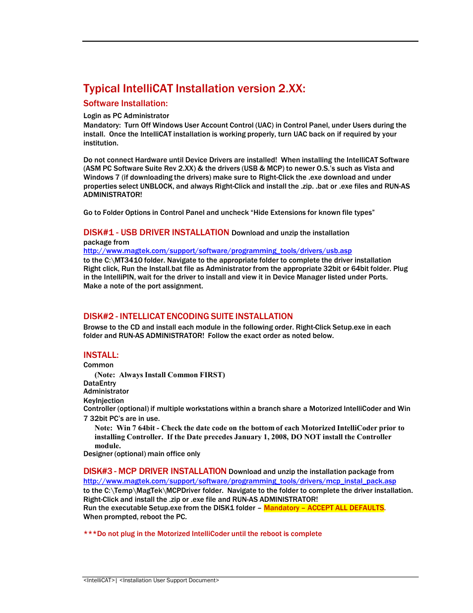 Typical intellicat installation version 2.xx | MagTek IntelliCAT99875659 User Manual | Page 4 / 5