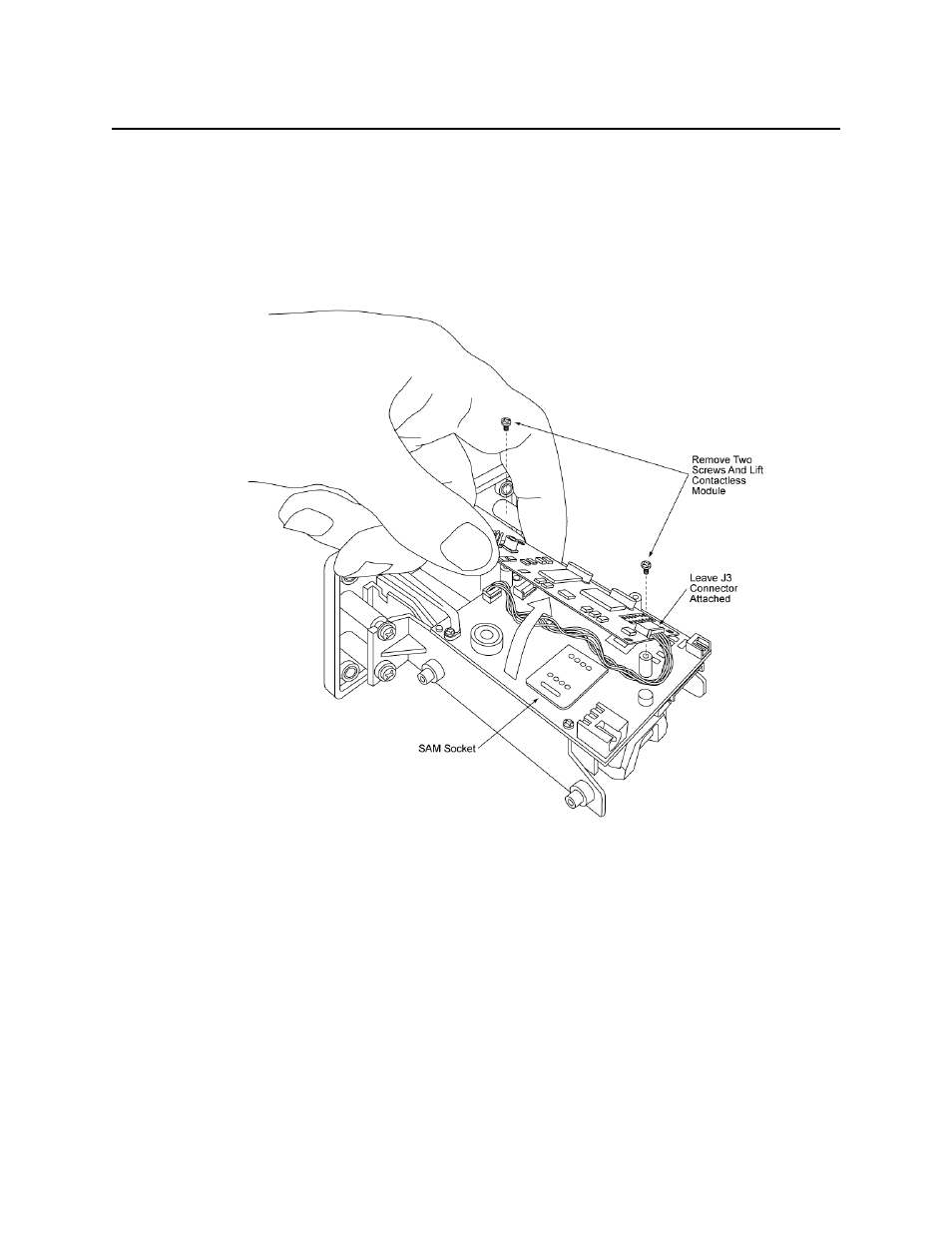 Accessing sam module, Rs-232 cable | MagTek IntelliStripe65 99875339 User Manual | Page 25 / 46