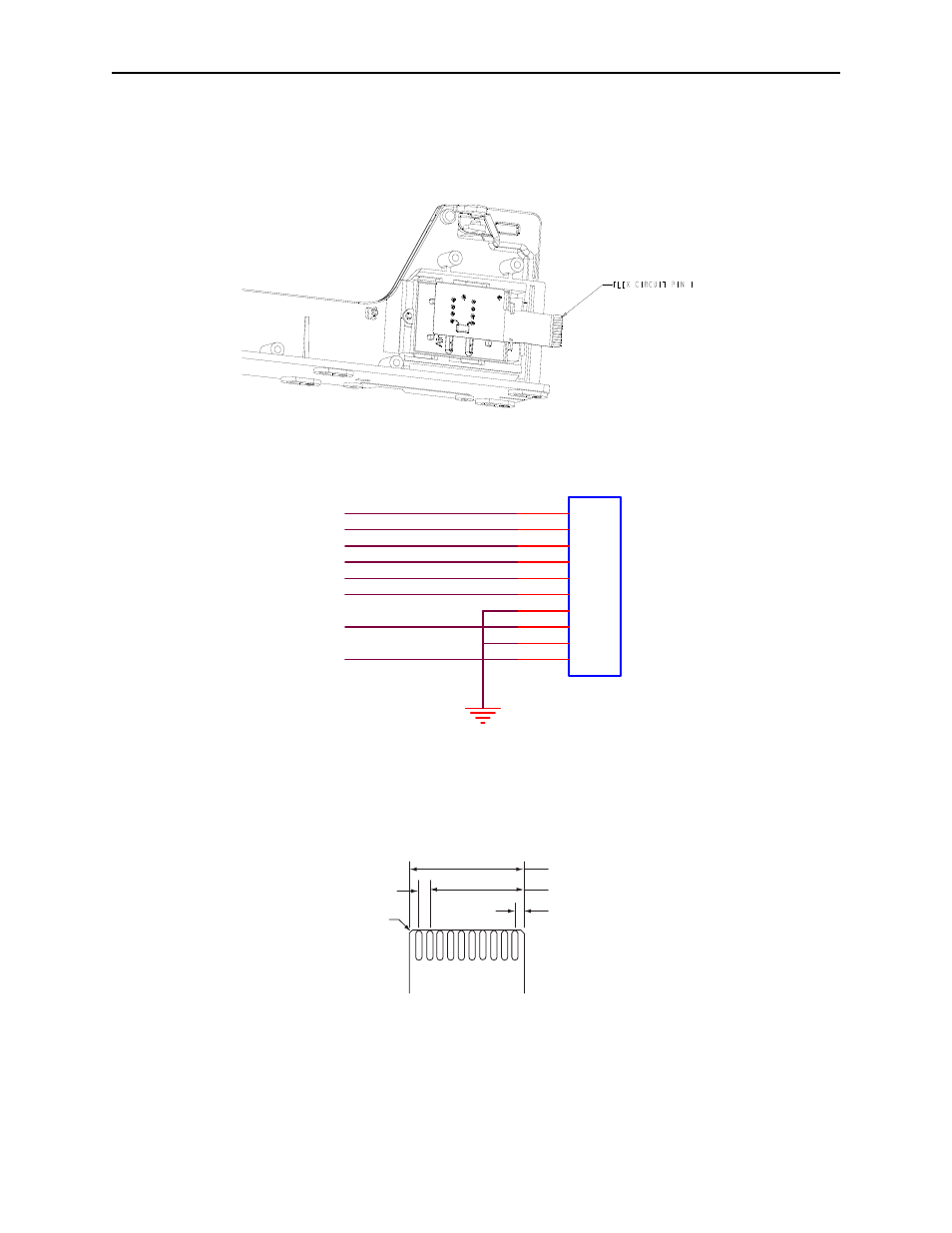 Cables, Figure 2-3. flex cable pin 1 location, Figure 2-4. flex cable pin list | Figure 2-5. pitch and mating connector, Switch | MagTek SWIPE & PARK User Manual | Page 15 / 20