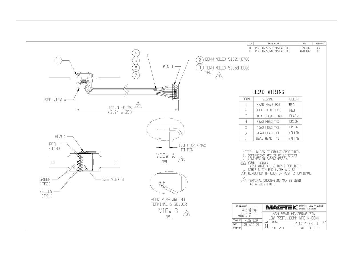 Figure 4-1. read head / spring 3 track | MagTek SWIPE & PARK User Manual | Page 20 / 20