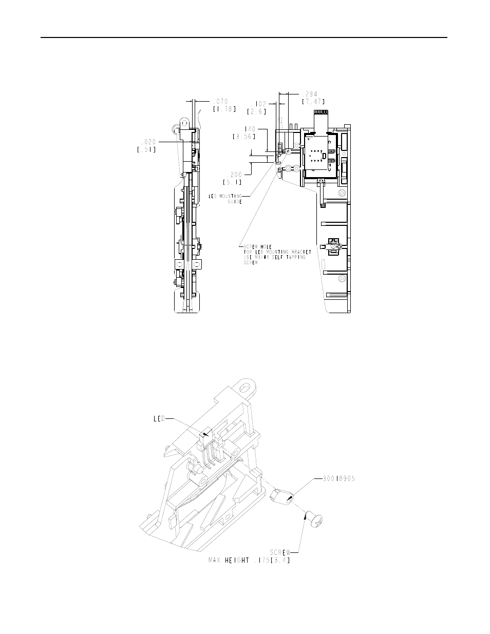Figure 2-3. spacers for pcb mounting, Figure 2-4. optional led mounting | MagTek SWIPE & PARK MT User Manual | Page 13 / 20