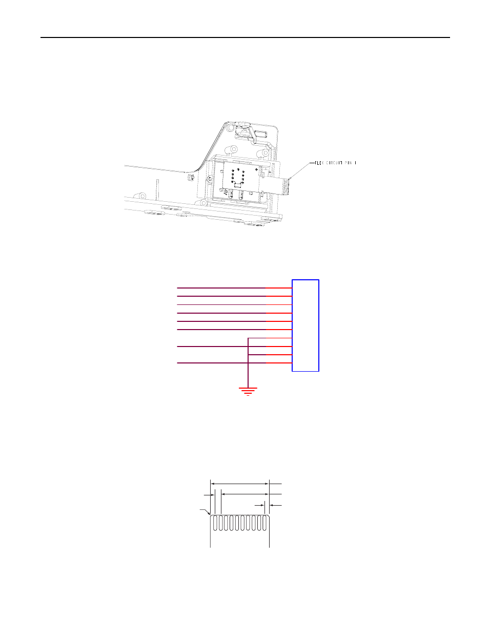 Cables, Mounting, Figure 2-5. position and attachment of led | Figure 2-6. flex cable pin 1 location, Figure 2-7. flex cable pin list, Switch | MagTek SWIPE & PARK MT User Manual | Page 14 / 20