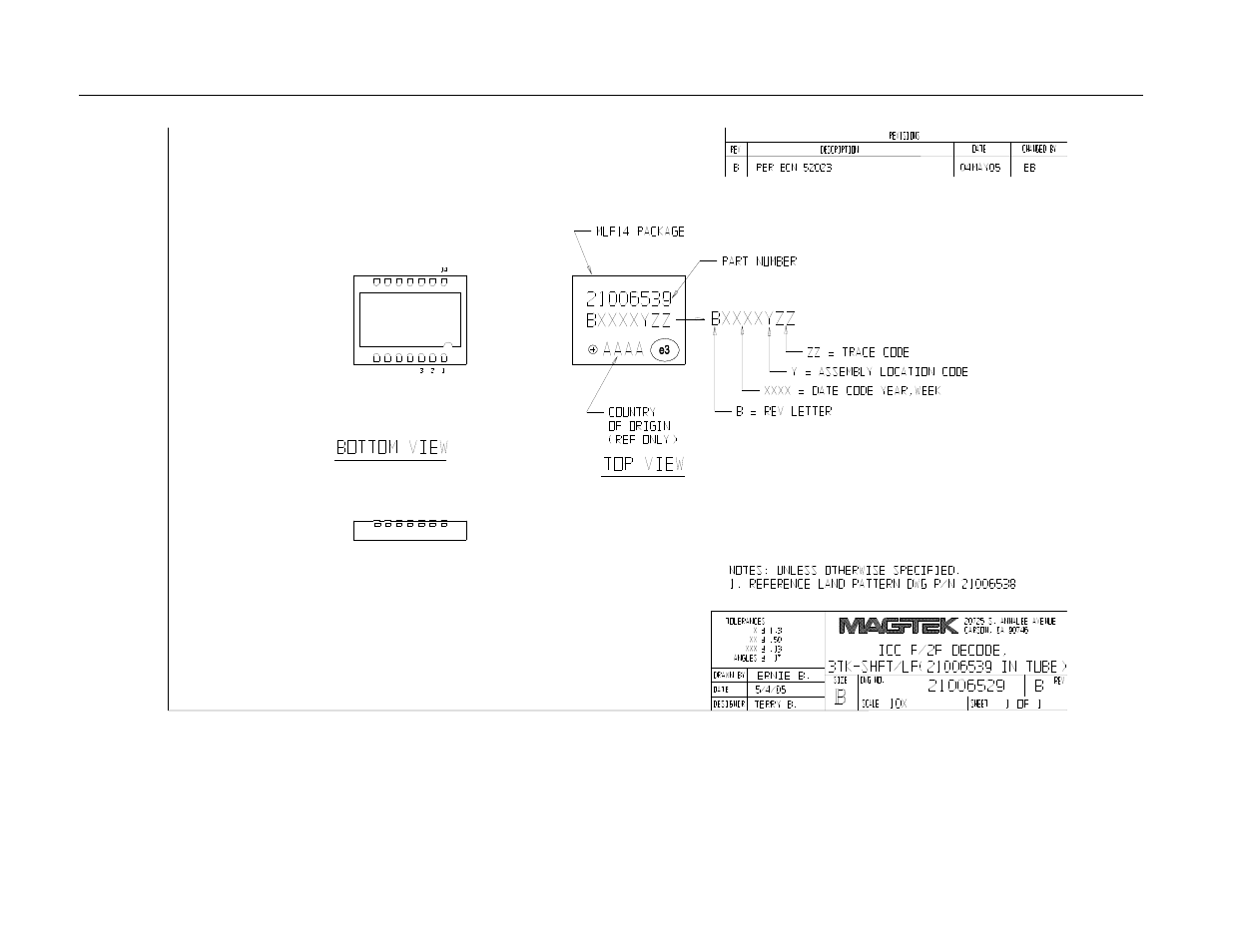 Figure 2. package marking for 21006529 | MagTek TRIPLE TRACK Delta ASIC User Manual | Page 19 / 26