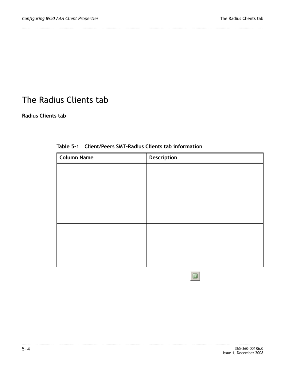 The radius clients tab, The radius clients tab -4 | Alcatel-Lucent 8950 AAA User Manual | Page 100 / 476