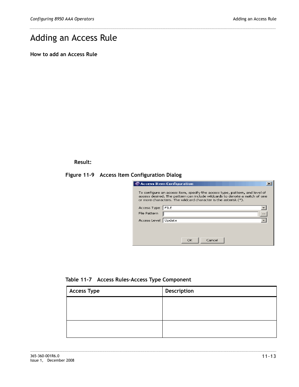 Adding an access rule, Adding an access rule -13, Adding an | Alcatel-Lucent 8950 AAA User Manual | Page 199 / 476